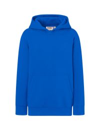 Blaues Kinder Kapuzen-Sweatshirt aus Bio-Baumwolle mit Kängurutasche